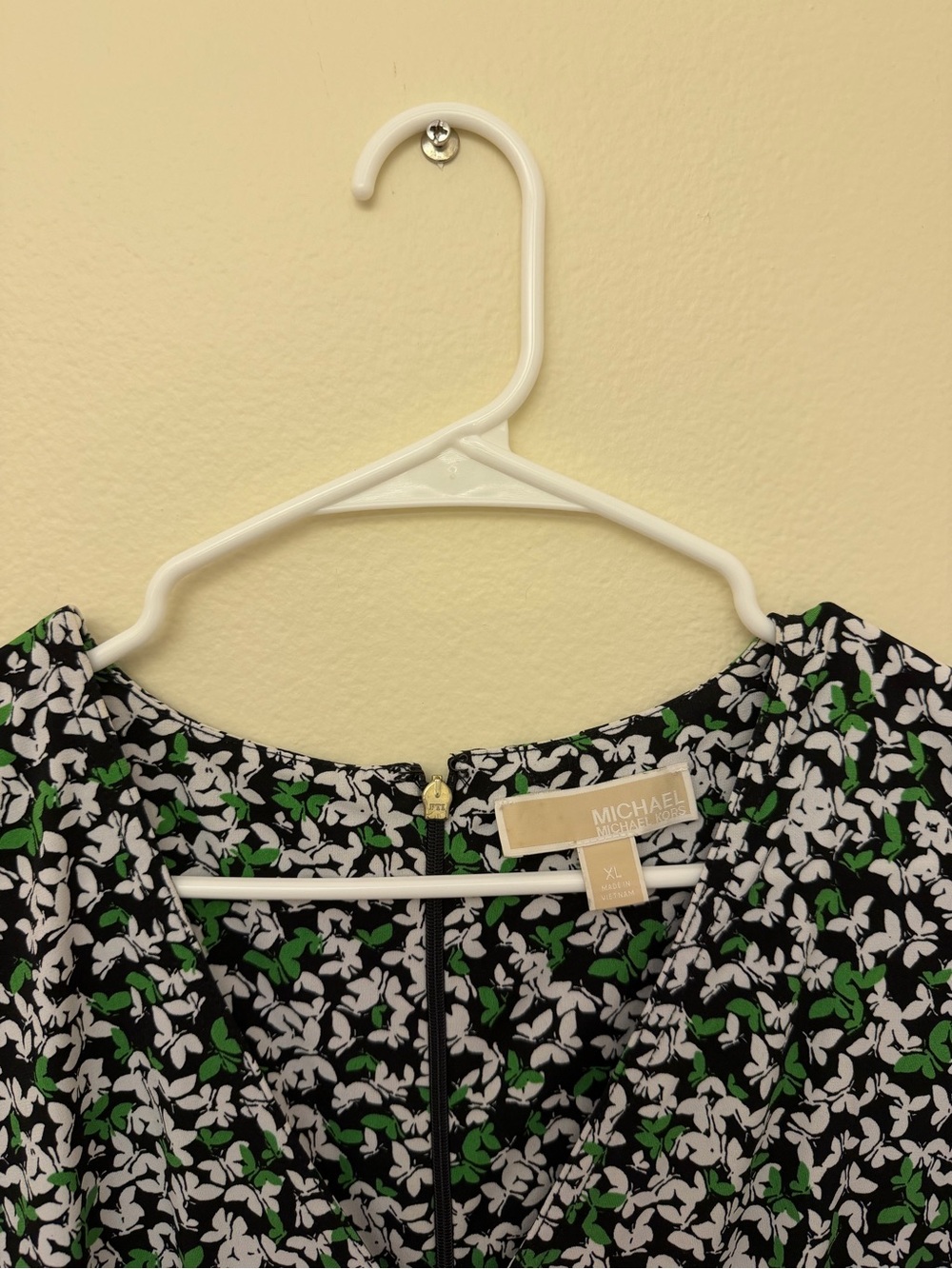 Michael Kors Black, White & Green Floral Casual Girls' Dress